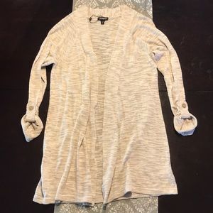 [Express] New! Cream Open Front Medium Cardigan